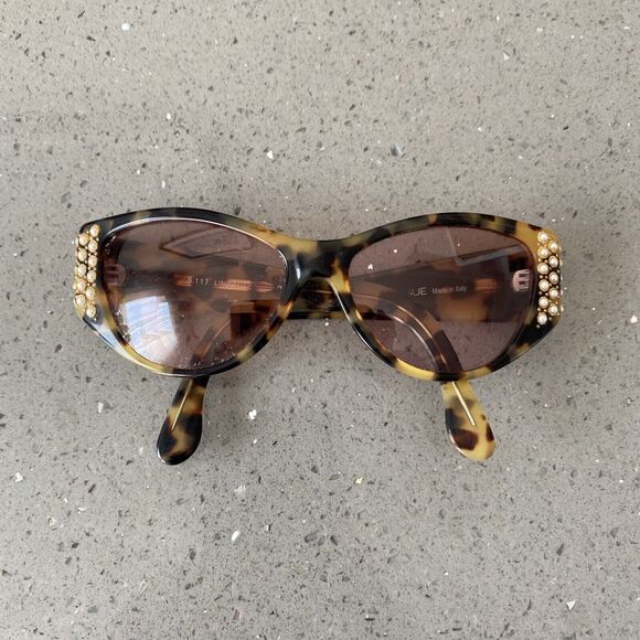 NOUVELLE VAGUE S117 LINDA 52 RARE VINTAGE '80s sunglasses FRAMES ONLY tortoise - Picture 1 of 7